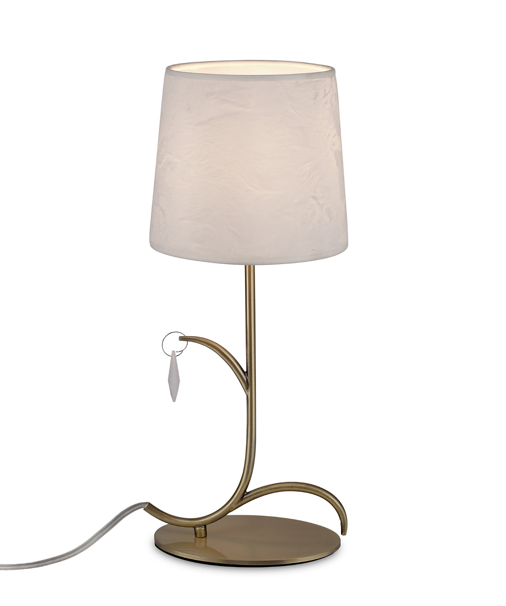 Andrea Antique Brass Table Lamps Mantra Shaded Table Lamps